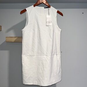 Zara white‎ dress romper NWT